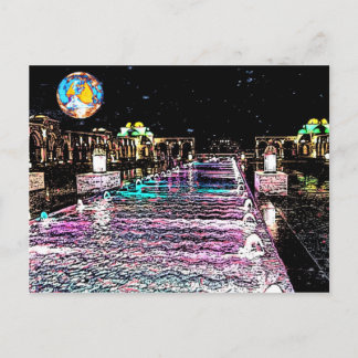 Cartão Postal Egito sob Viagem de Lua