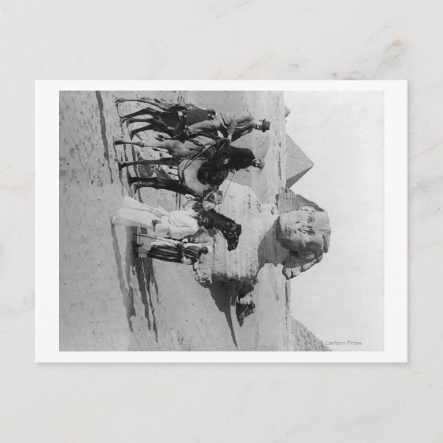 Cartão Postal Egito: turistas viajando pelo Nilo, Sphix (Frente)