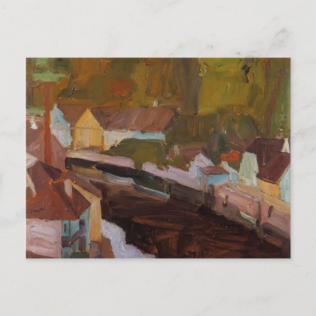 Cartão Postal Egon Schiele - Aldeia pelo rio (Frente)