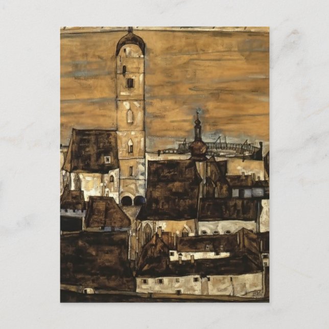 Cartão Postal Egon Schiele - Caneca de cerveja no Danúbio, de Kr (Frente)