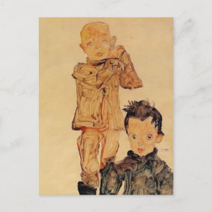 Cartão Postal Egon Schiele - Dois Meninos
