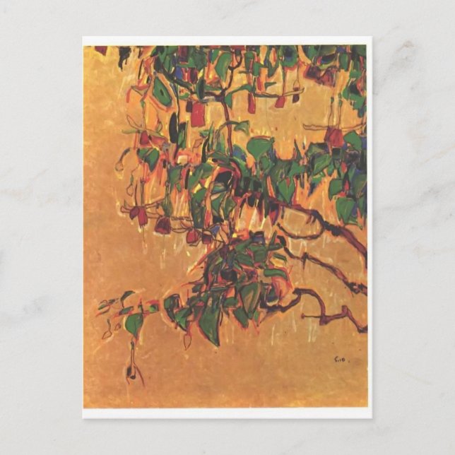 Cartão Postal Egon Schiele- Fuchsia (Frente)