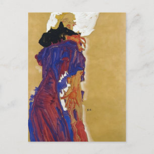 Cartão Postal Egon Schiele - Garota Reclinante em um Travesseiro