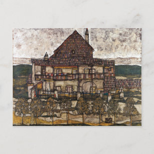 Cartão Postal Egon Schiele House com Shingle Roof Antiga House I