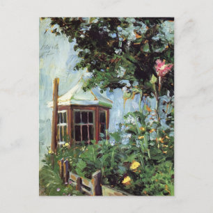 Cartão Postal Egon Schiele-House com uma janela de baía no Jard