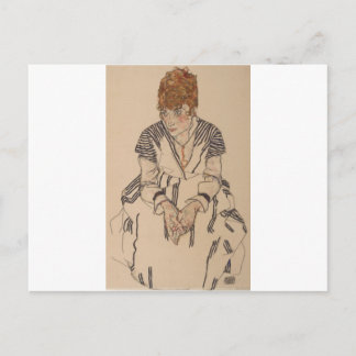 Cartão Postal Egon Schiele - Irmã Artista em Direito