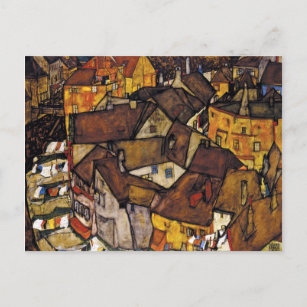 Cartão Postal Egon Schiele Krumau Crescent das Casas