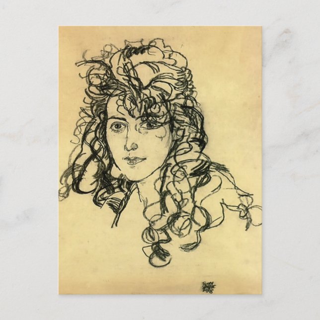 Cartão Postal Egon Schiele- Madame Sohn (Frente)