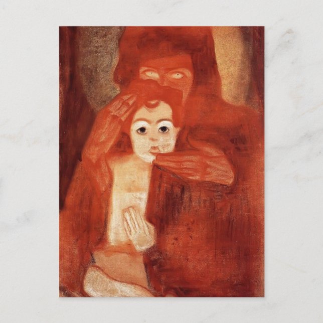 Cartão Postal Egon Schiele- Mãe e Filho (Madonna) (Frente)