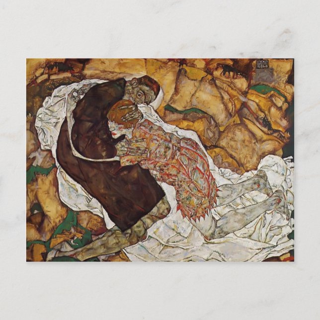 Cartão Postal Egon Schiele - Morte e Maiden (Frente)