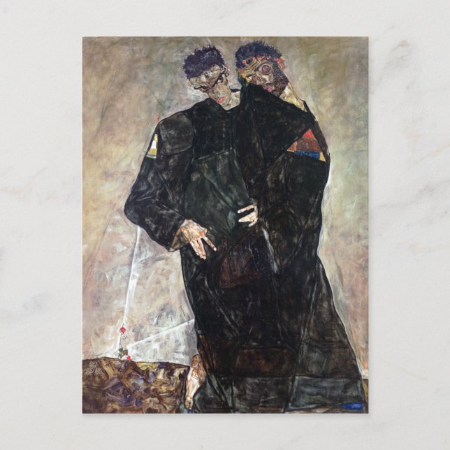 Cartão Postal Egon Schiele Os Eremitas (Frente)
