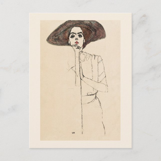 CARTÃO POSTAL: EGON SCHIELE : RETRATO DA MULHER 19 (Frente)
