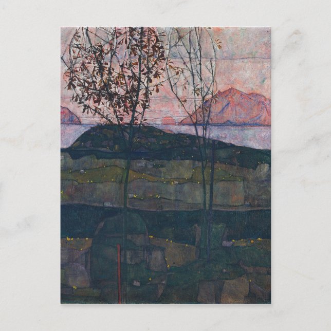 Cartão Postal Egon Schiele Setting Sun (Frente)