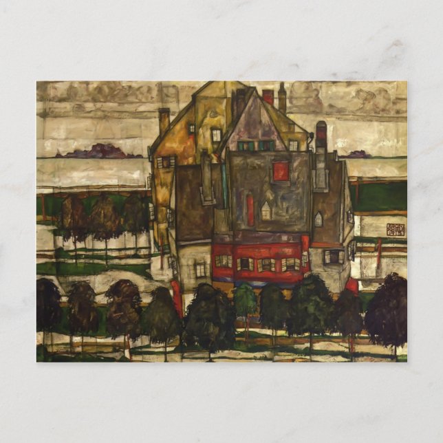 Cartão Postal Egon Schiele - Solteiros (Frente)