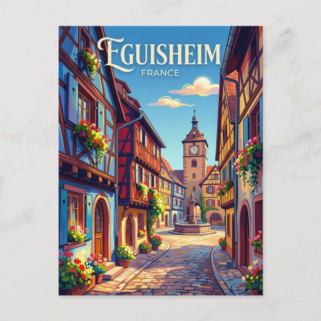 Cartão Postal Eguisheim França (Frente)
