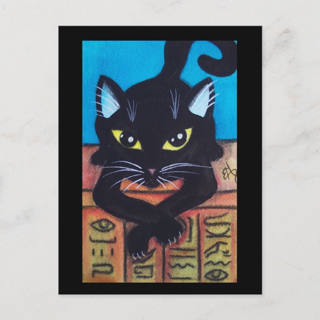 Cartão Postal Egypt Black Cat (Frente)