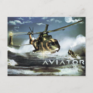 Cartão Postal EH 101 Helicóptero MERLIN