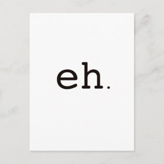 Cartão Postal Ehh. Vermelho Azul Negro