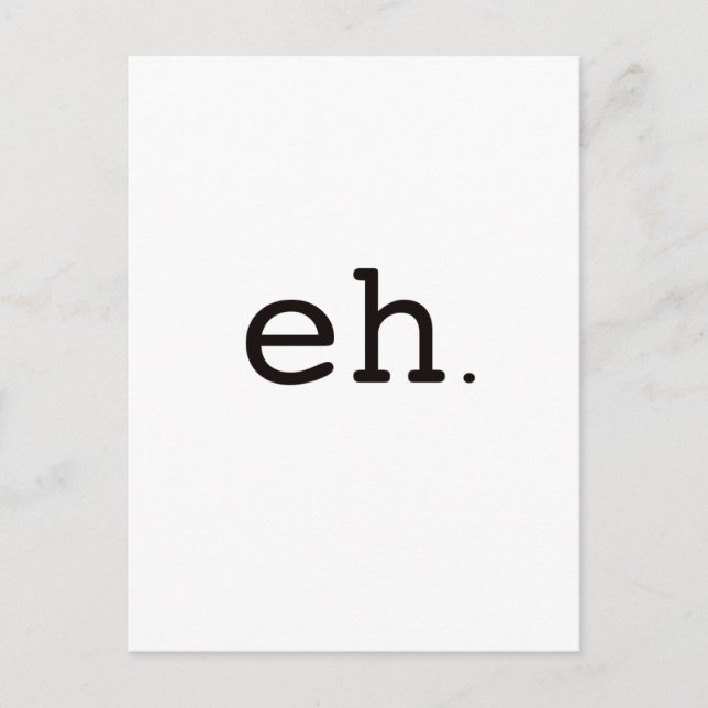 Cartão Postal Ehh. Vermelho Azul Negro (Frente)