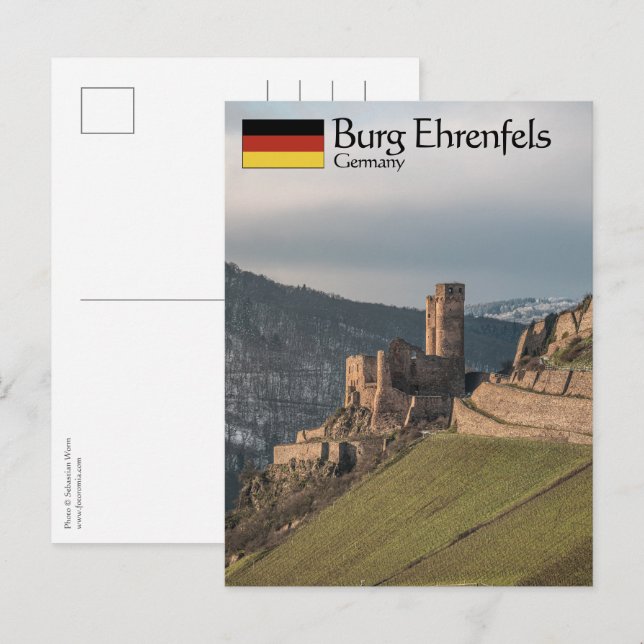 Cartão Postal Ehrenfels Castle Alemanha (Frente/Verso)