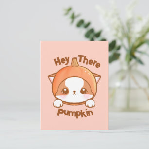 Cartão Postal Ei Lá Abóbora Só Querendo Dizer Olá Kawaii