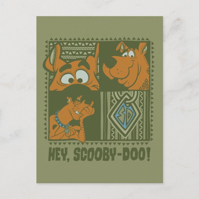 Cartão Postal Ei Scooby-Doo Tribal Square Graphic (Frente)