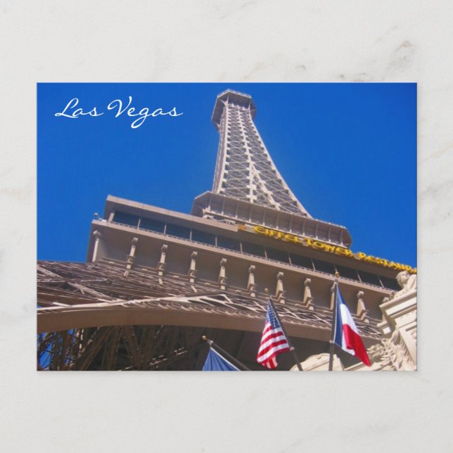 Cartão Postal eiffel las vegas (Frente)
