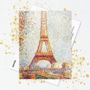Cartão Postal Eiffel Tower Georges Pierre Seurat