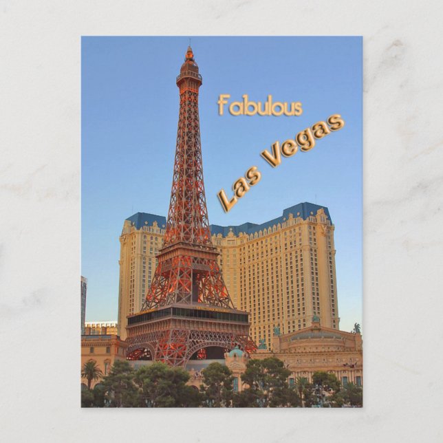 Cartão Postal Eiffel Tower Las Vegas (Frente)