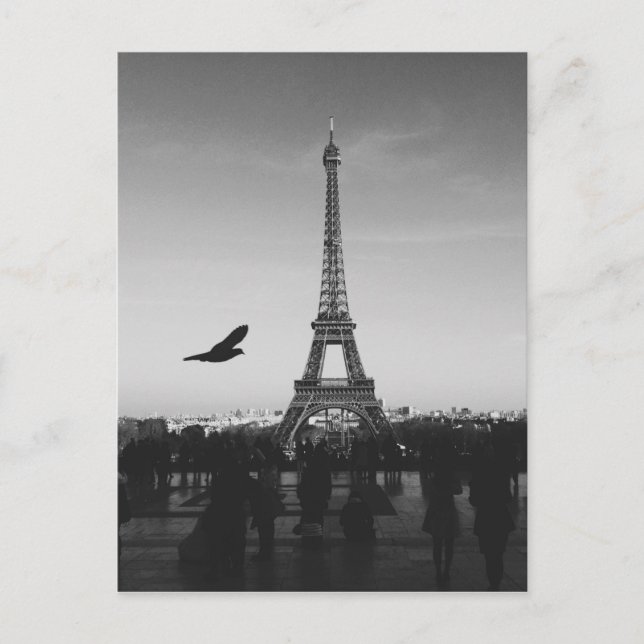 Cartão Postal Eiffel Tower Paris, França (Frente)