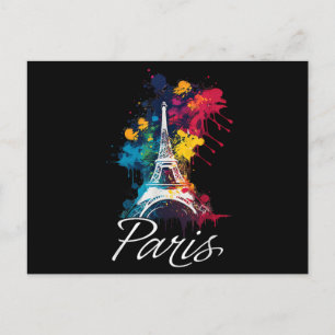 Cartão Postal Eiffel Tower Paris Girls Viagem Holiday France Sou