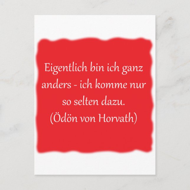 Cartão Postal Eigentlich caixa ich ganz anders... (Frente)