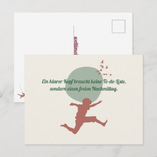 Cartão Postal Ein klarer Kopf