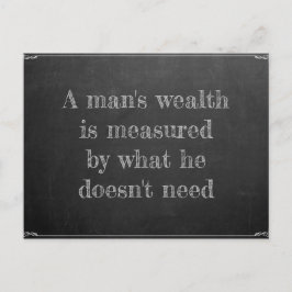 Cartão Postal Eines Menschen Reichtum