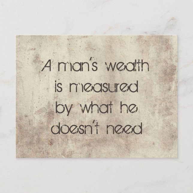 Cartão Postal Eines Menschen Reichtum (Frente)