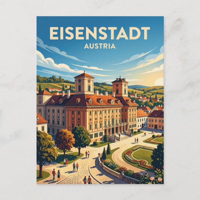 Cartão Postal Eisenstadt Áustria (Frente)
