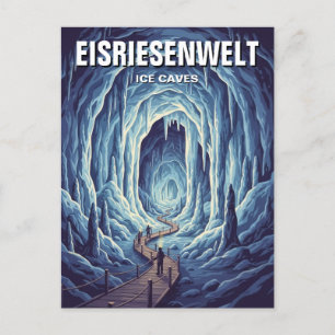 Cartão Postal Eisriesenwelt Ices Caves Austria Viagem