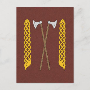 Cartão Postal Eixos Dinamarquês/Viking Cruzados com Rede de Tela