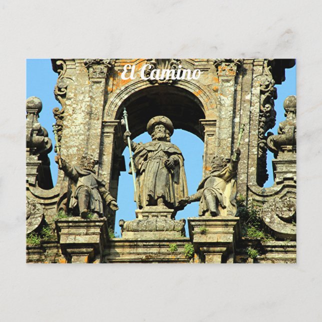 Cartão Postal El Camino: Catedral de Santiago de Compostela, Esp (Frente)