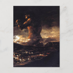 Cartão Postal El coloso (1808-1812), Francisco de Goya. Óleo em 
