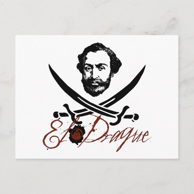Cartão Postal El Draque Pirate Insignia (Frente)