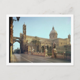 Cartão Postal El Duomo, fundado por Walter, arcebispo de Palermo