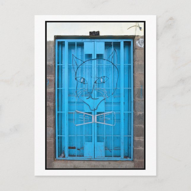 Cartão Postal El Gato Negro Door, Cusco, Peru (Frente)