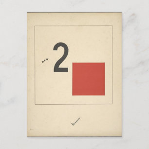 Cartão Postal El Lissitzky- 'Conto suprematista sobre dois quadr