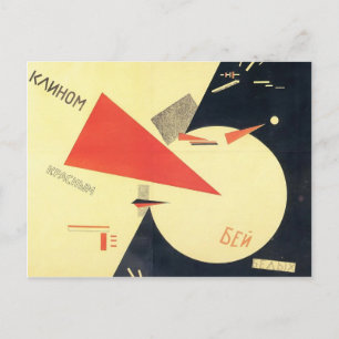 Cartão Postal El Lissitzky- Derrota os Brancos com a Cunha Verme
