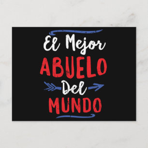 Cartão Postal El Mejor Abuelo Del Mundo Dia de os pais