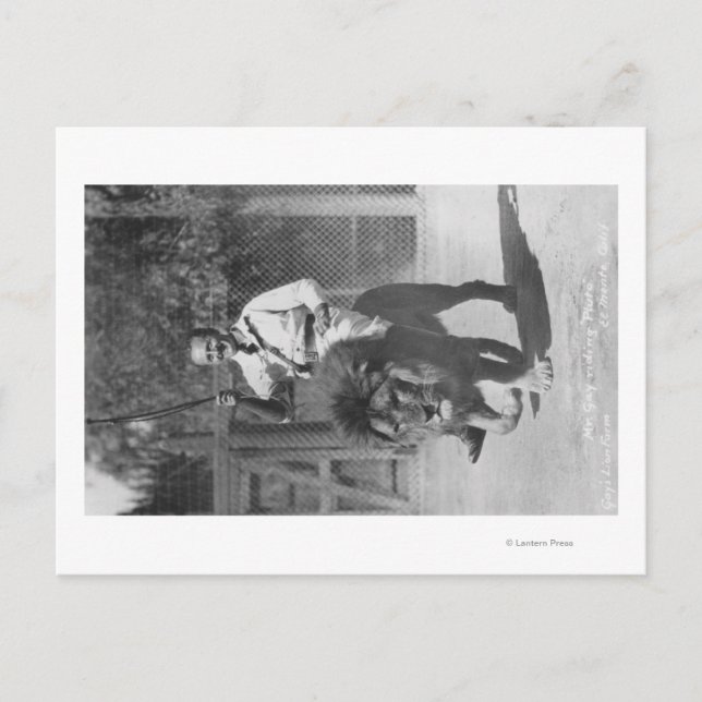 Cartão Postal El Monte, CA Gay Lion Fazenda (Frente)