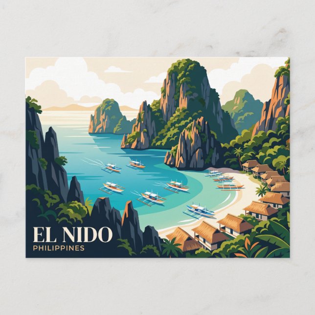 Cartão Postal El Nido Filipinas (Frente)