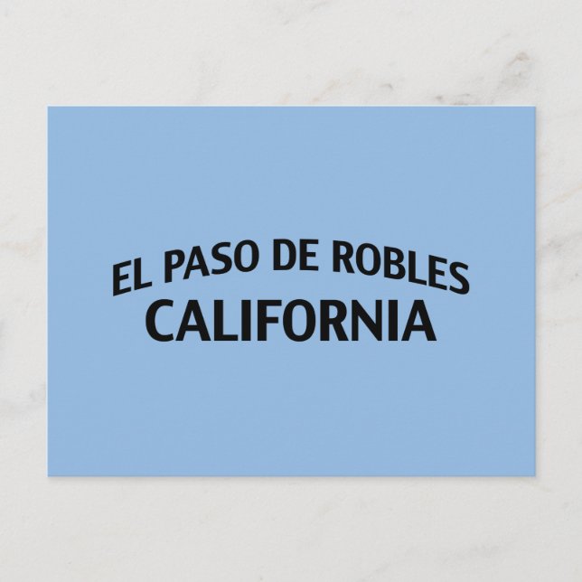 Cartão Postal El Paso de Robles California (Frente)