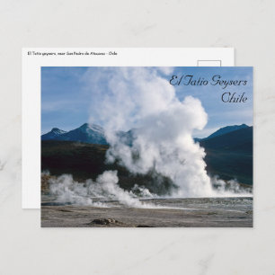 Cartão Postal El Tatio Geysers perto de San Pedro de Atacama - C